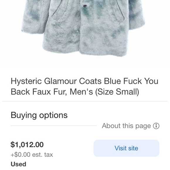 Hysteric supreme glamorous fax fur men’s jacket M - Picture 2 of 7